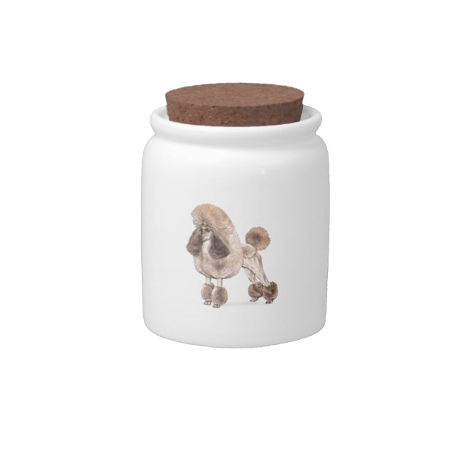 Poodle -- Show Coat Candy Jar (Front)