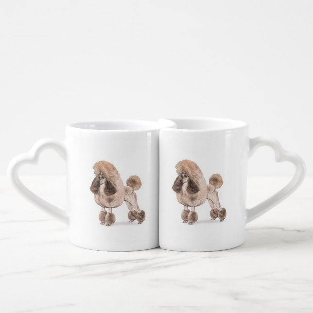 Poodle -- Show Coat Coffee Mug Set (Front Nesting)