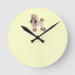 Poodle -- Show Coat Round Clock