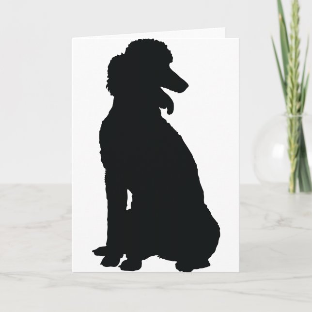 Poodle Silhouette Card (Front)