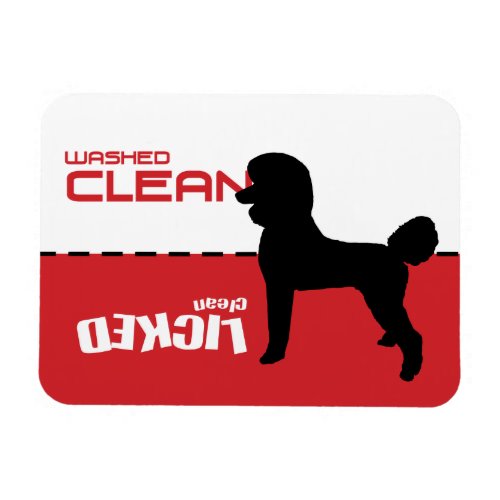 Poodle Silhouette Dishwasher Magnet _ Licked Clean