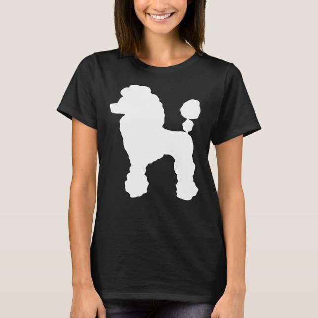 poodle silhouette  dog breeds    poodle outfit     T-Shirt (Front)