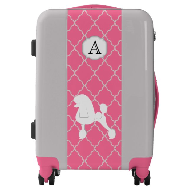 Poodle Silhouette Luggage (Continental Cut) (Front)
