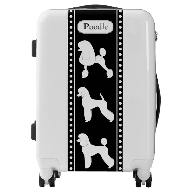 Poodle Silhouettes Luggage (Front)