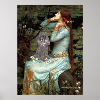 Poodle (Silver 8) - Ophelia Seated Poster