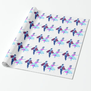 Poodle Skirt Christmas Wrapping paper