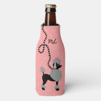 Poodle Skirt Retro Pink Black 50s Mod Monogram