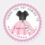 Poodle Skirt Sock Hop Stickers at Zazzle