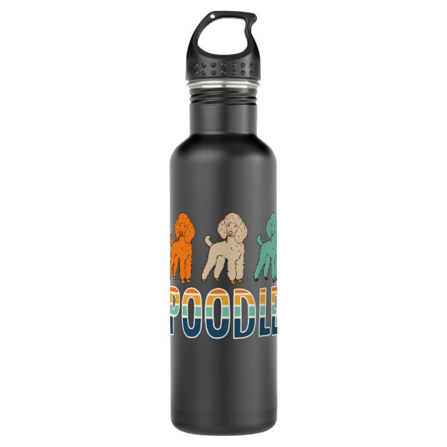 Poodle Stainless Steel Water Bottle (Front)