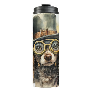 Poodle Steampunk Dog Thermal Tumbler