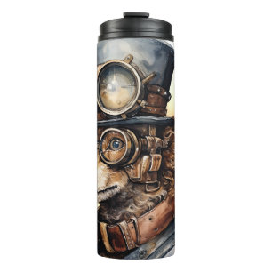 Poodle Steampunk Dog Thermal Tumbler