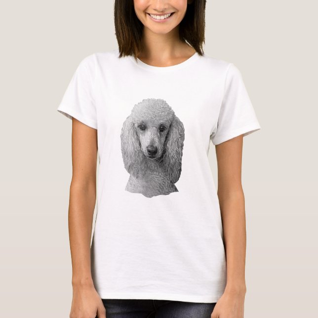 Poodle - Stylized Image - Add Your Own Text T-Shirt (Front)