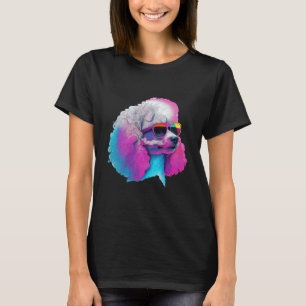 Poodle Synthwave 80s Retrowave Aesthetic 2 T-Shirt