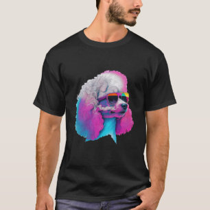 Poodle Synthwave 80s Retrowave Aesthetic 2 T-Shirt