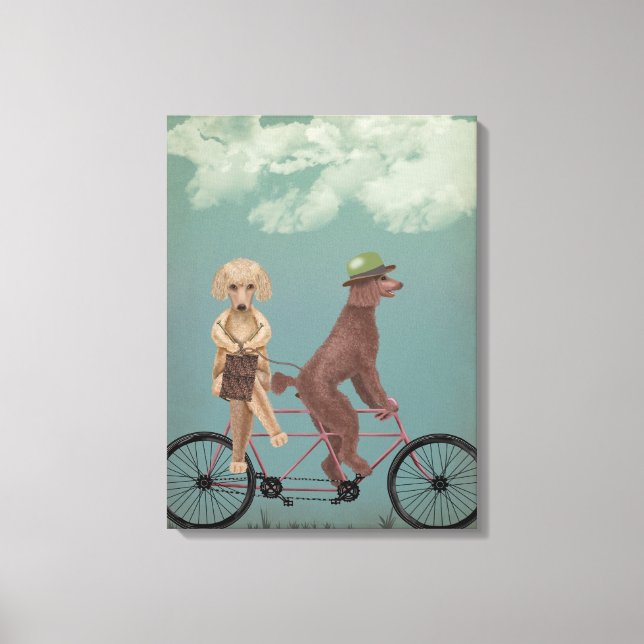 Poodle Tandem Canvas Print (Front)