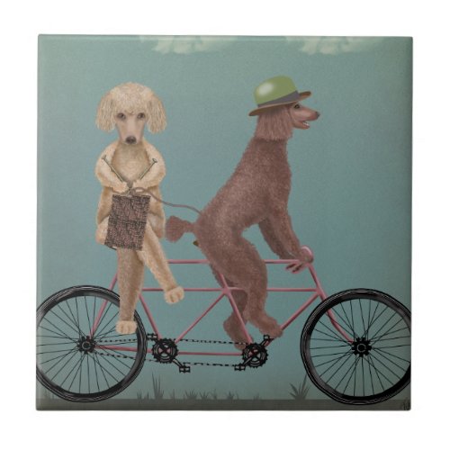 Poodle Tandem Ceramic Tile