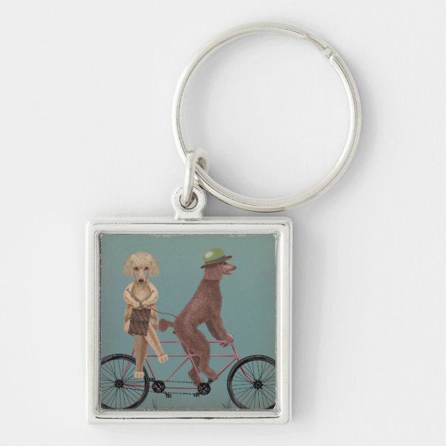 Poodle Tandem Keychain (Front)