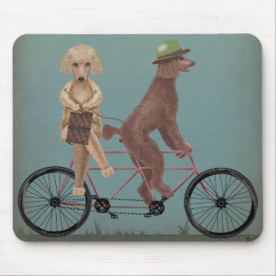 Poodle Tandem Mouse Pad