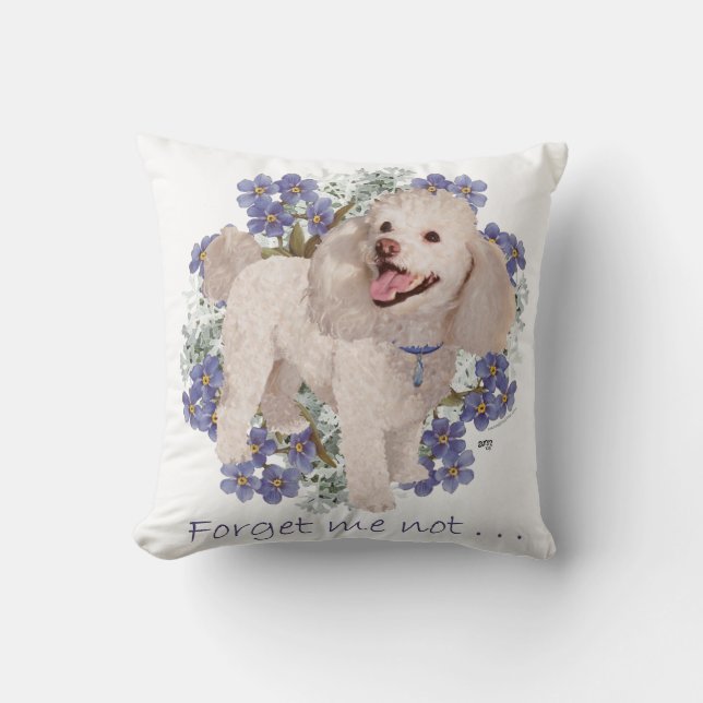 Poodle Throw Pillow (Front)