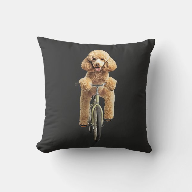 Poodle  throw pillow (Front)