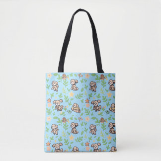 Poodle Tote Bag Spring Floral Pastel Dog Lover