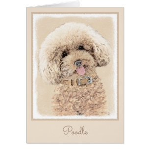Poodle (Toy, Miniature) Painting Original Dog Art Cards