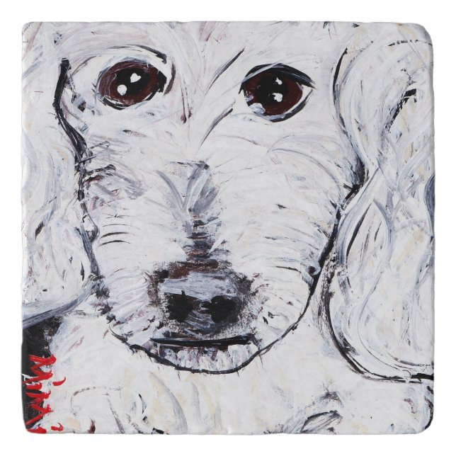 Poodle Trivet (You can Customize) (Front)