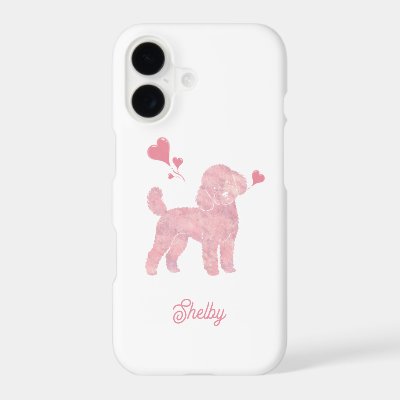 Poodle Valentine - Pastel Pink Custom Phone Case