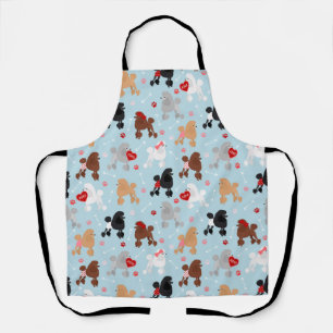 Poodle Valentine Pattern Apron