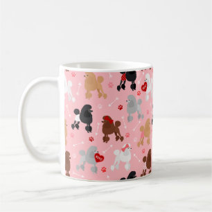 Poodle Valentine Pattern Coffee Mug