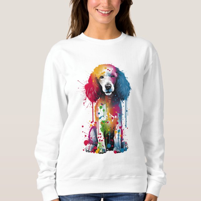 Poodle Vibrant and Colorful Sweatshirt (Front)