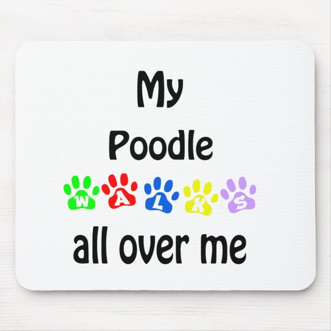 Poodle Walks Design Mouse Pad (Front)