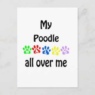 Poodle Walks Design Postcard
