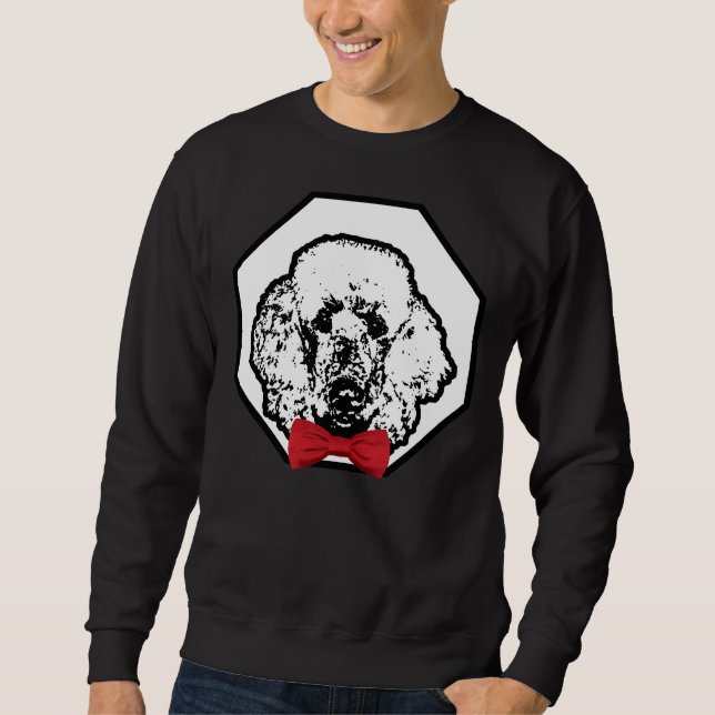 Poodle Wearing Red Bowtie Handsome Dog Breed Sweatshirt (Front)