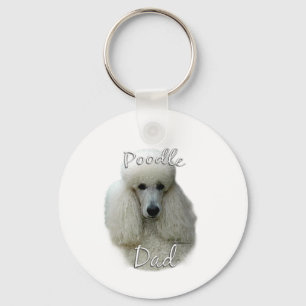 Poodle (white) Dad 2 Keychain