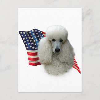 Poodle (white) Flag Postcard