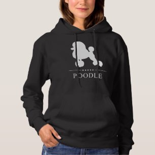 Poodle White Silhouette Hoodie