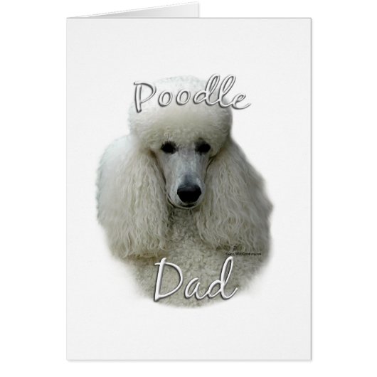 Poodle (wht) Dad 2 Cards (Front)