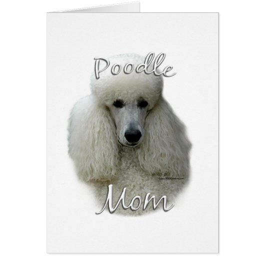 Poodle (wht) Mom 2 Cards (Front)