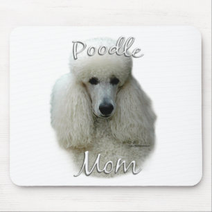 Poodle (wht) Mom 2 Mouse Pad