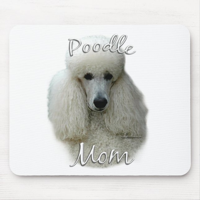 Poodle (wht) Mom 2 Mouse Pad (Front)