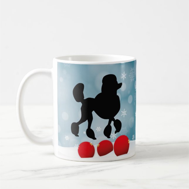 Poodle Winter Coffee Mug (Left)