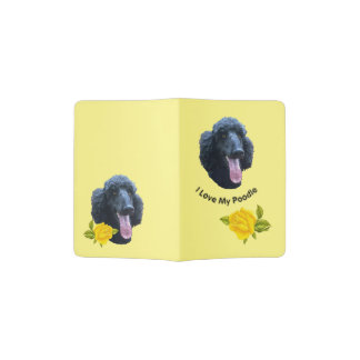 Poodle with Yellow Roses Passport Holder