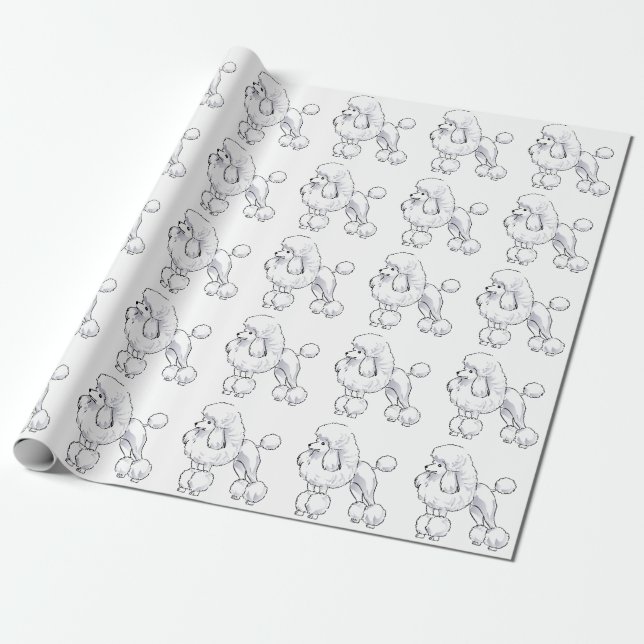 Poodle Wrapping Paper (Unrolled)