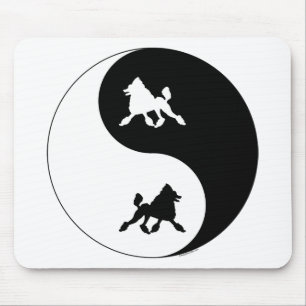 Poodle Yin Yang Mouse Pad