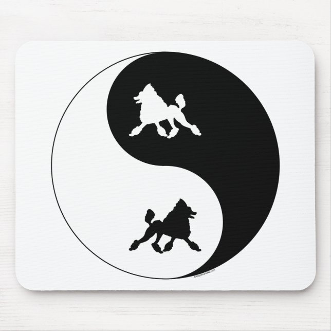 Poodle Yin Yang Mouse Pad (Front)
