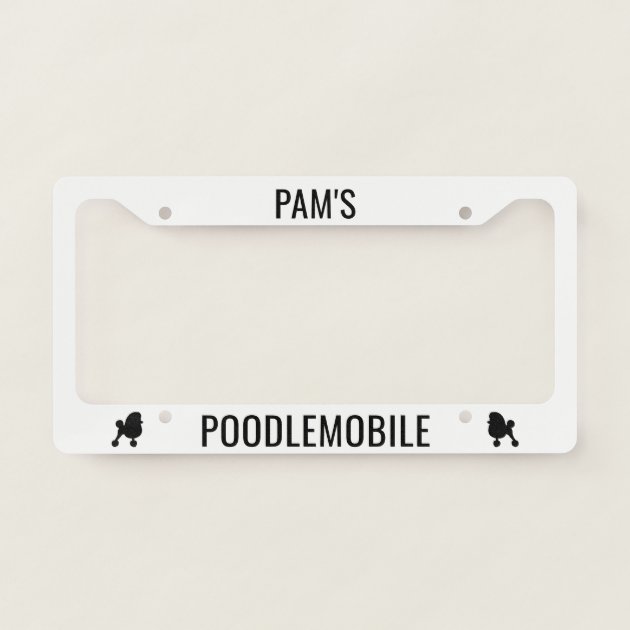 MY HEART BELONGS TO A TOY POODLE Dogs Steel License Plate Frame 