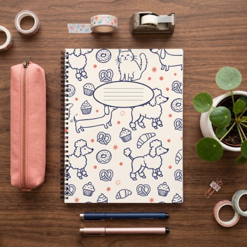 Poodles Dachshunds & Donuts Notebook