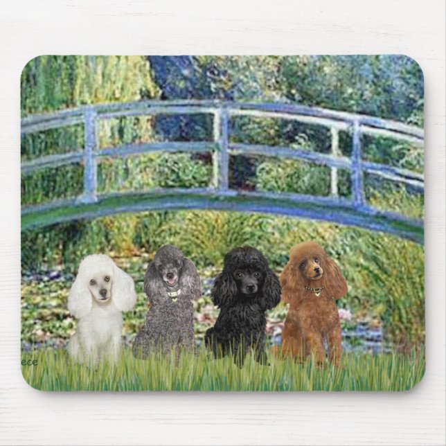 Poodles (four) - Bridge Mouse Pad (Front)