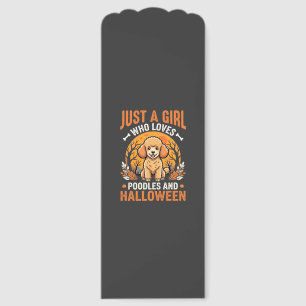 Poodles Halloween Girl Dog Lover Design_1 Bookmarks